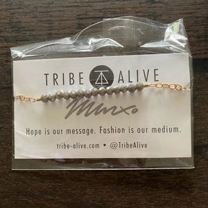 Tribe Alive Gold Grey Crystal Bracelet